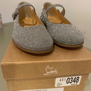 Christian Louboutin Melody Chick  Platinum Girl Shoes